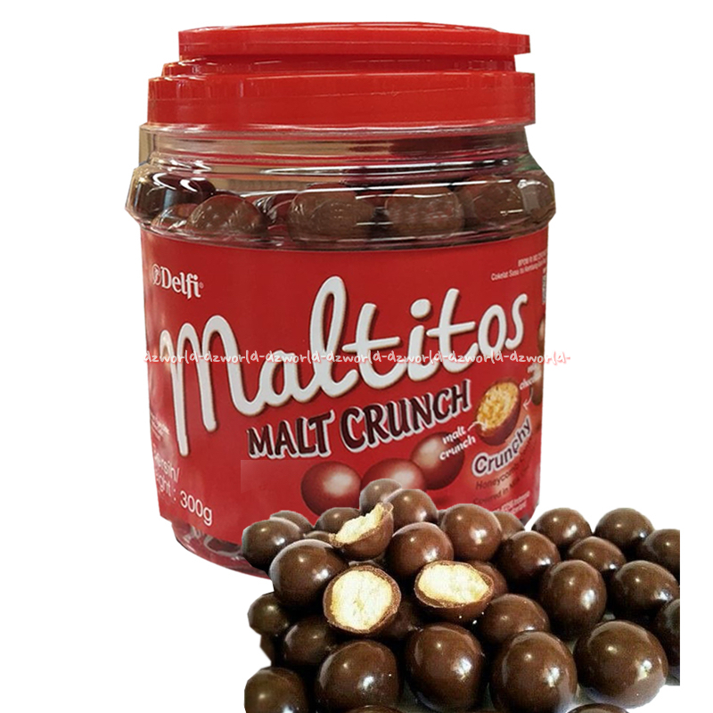 

Delfi Maltitos Malt Crunch 300gr Coklat Bulat Bola Cokelat Krunchi Kriuk Gurih Kemasan Toples Delvi Chocolate Crunchy Malt Titos