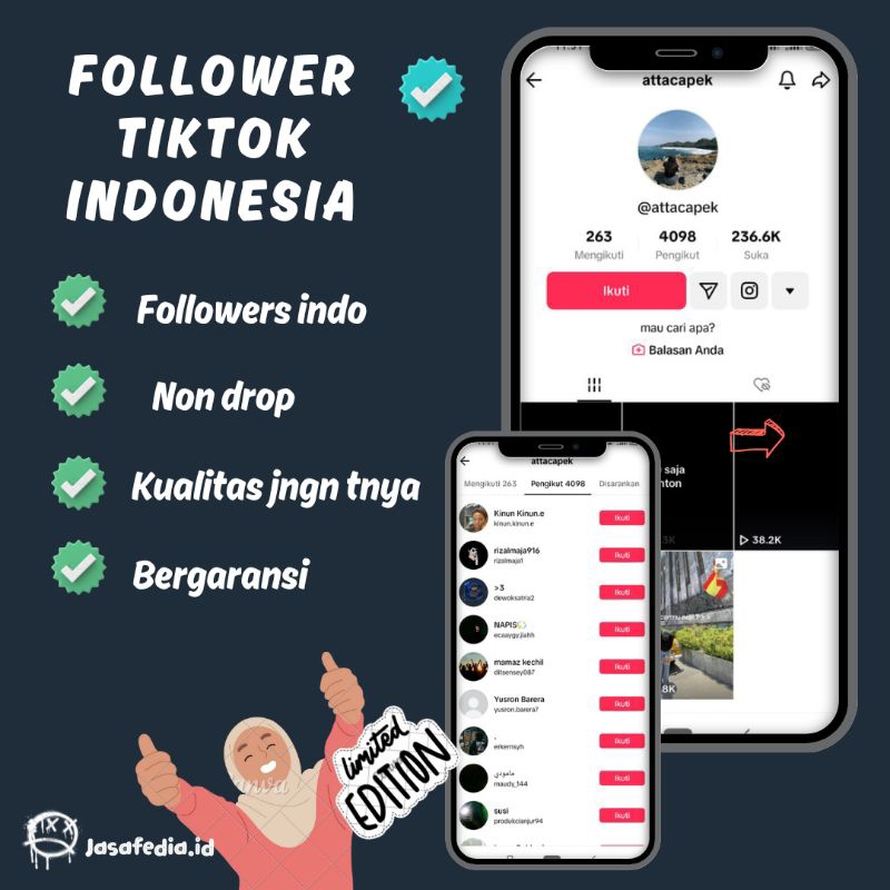 follower tiktok indo permanen follower tiktok