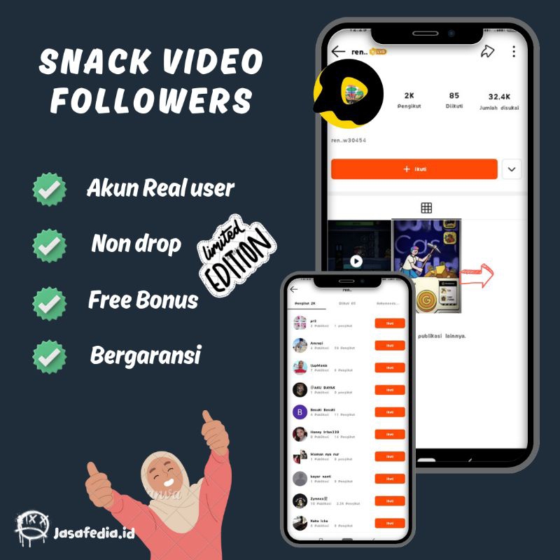 Followers snack video indonesia terbaru