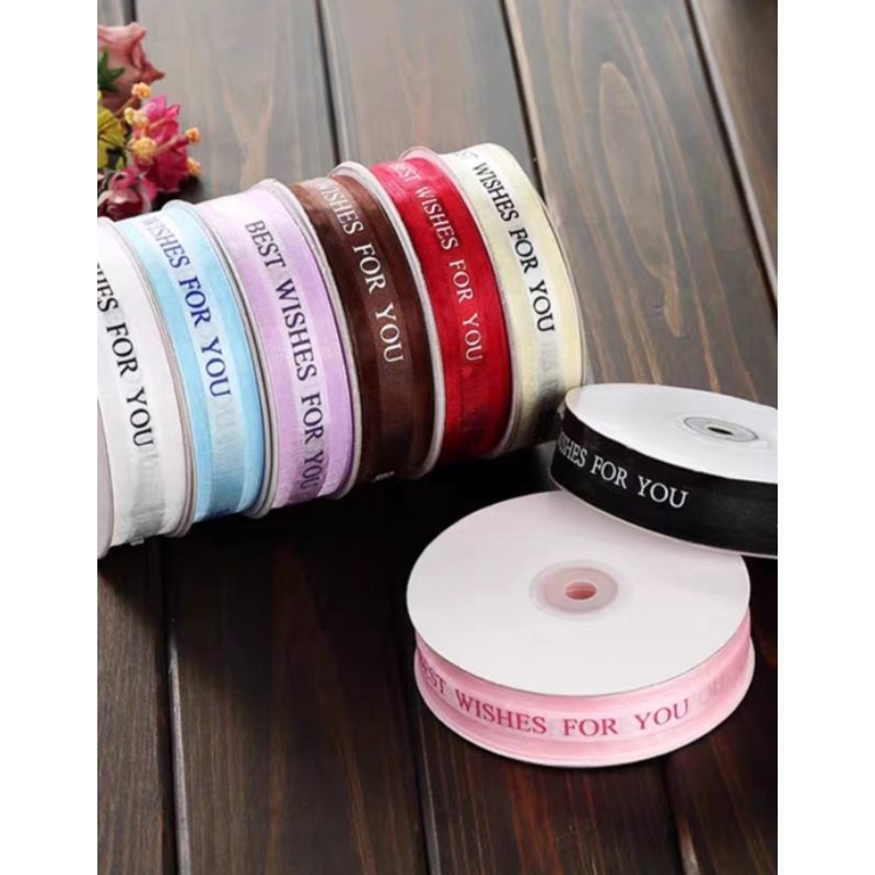 

( 1 roll ) Pita Best Wishes For You / Pita Bucket/ Pita Kado 2.5 x 41 mtr
