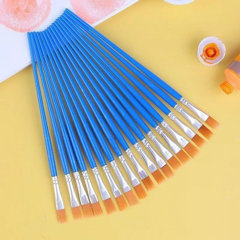 

KUAS LUKIS CAT AIR UJUNG FLAT/lancip kualitas terbaik bulu halus bahan nylon/ Kuas lukis watercolor |