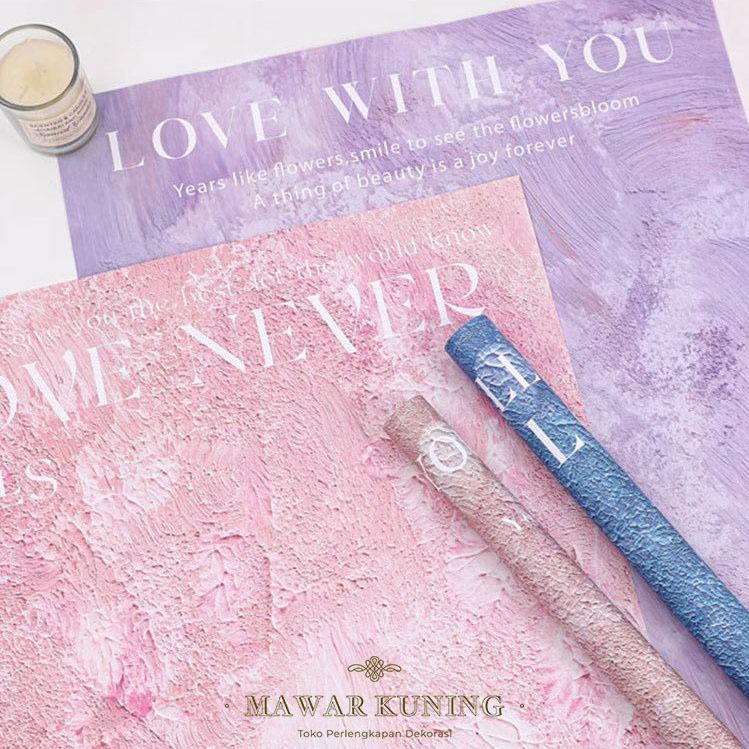 

[ 5 Lembar ] Cellophane Paint Design / Kertas Bunga