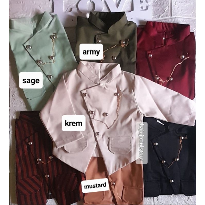atasan beskap solo anak laki-laki TK SD /beskap basofi /baju adat Jawa/ baju dalang 5-8 th