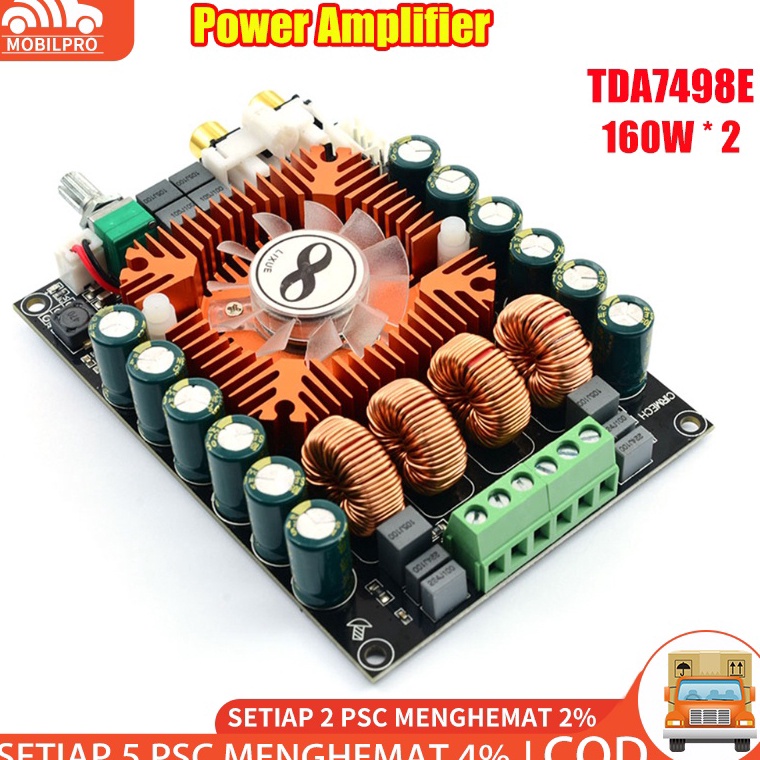 pM TDA7498E daya tinggi digital power amplifier papan 2HIFI stereo daya tinggi 16W  2 dukungan BTL22W kit power mixer amplifier  Murah Banget