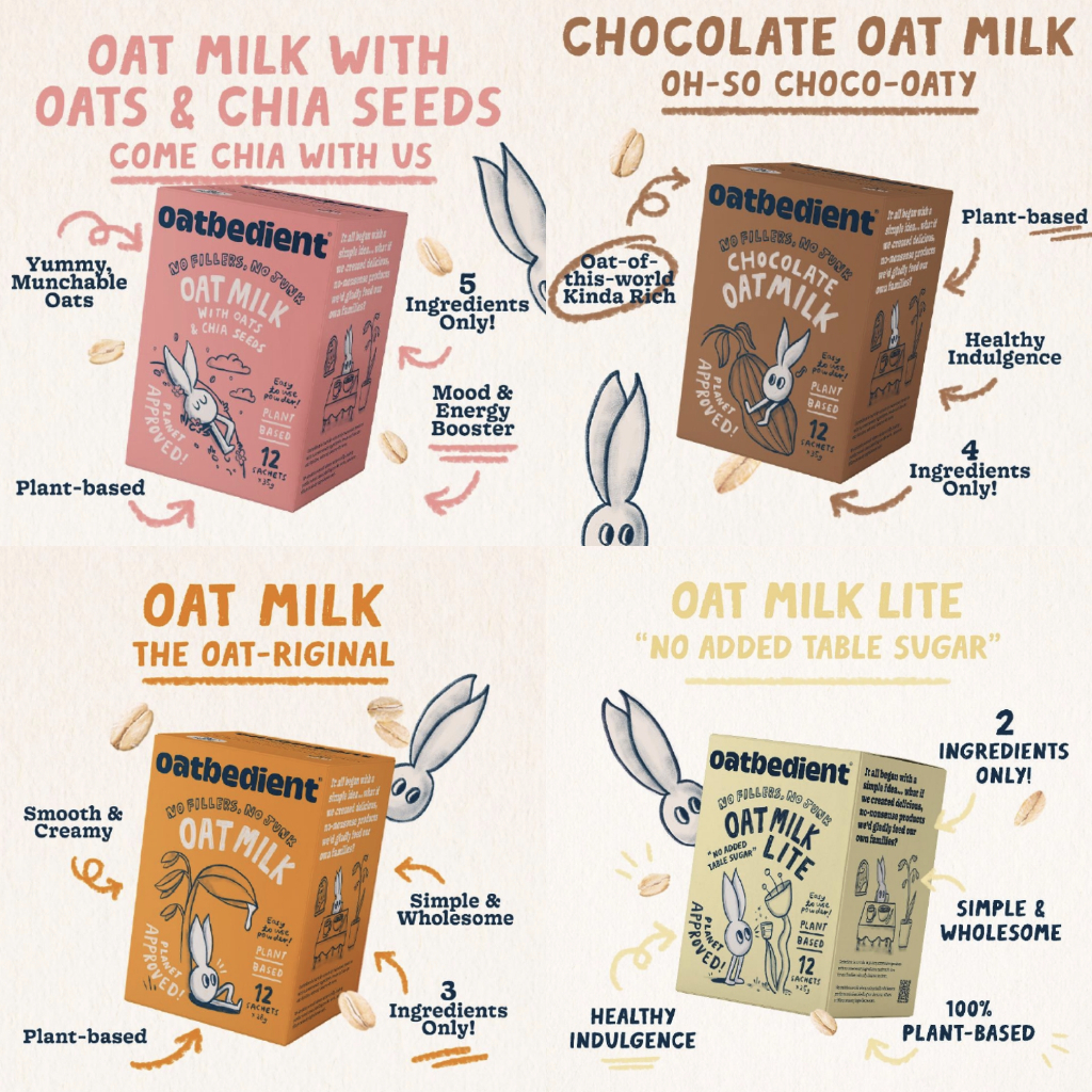 

Oatbedient Oat Milk Powder Low Sugar Less Sugar Susu Non Dairy Vegan Vegetarian Coklat Extra Chia Seeds Seed Singapura Mirip Oatside Oatmilk Singapore Chocolate Choco Original Lite