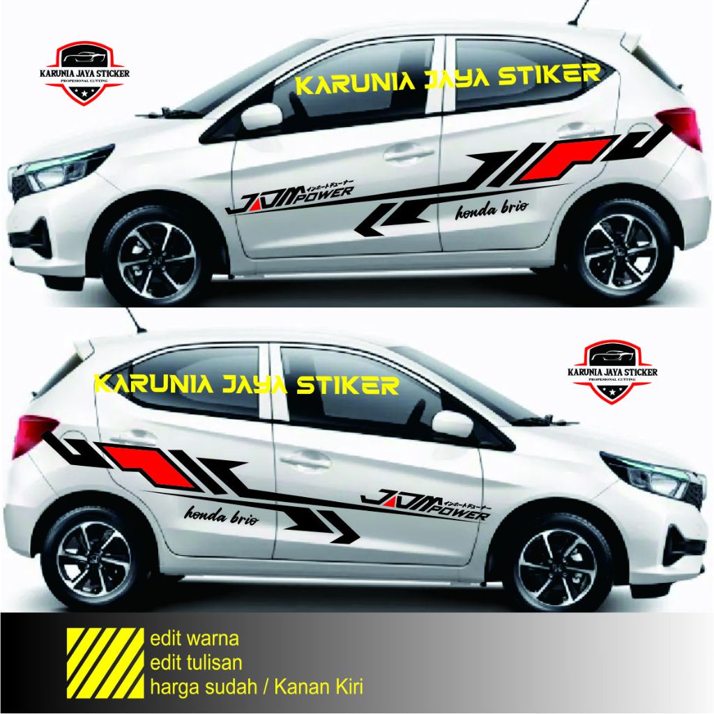 Stiker mobil HONDA ALL NEW BRIO stiker mobil brio sticker brio stya sticker all new brio satya
