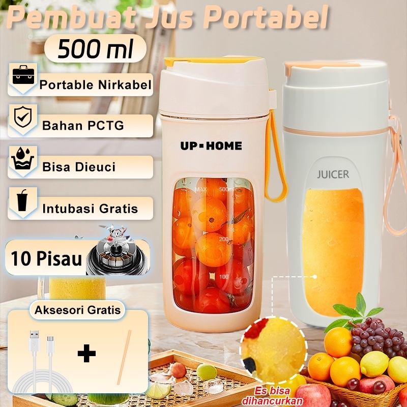 TMDZ-Blender Portable Mini Juice Blender 10 Pisau Juicer Portable 30000RPM Usb Pembuat Jus Elektrik 