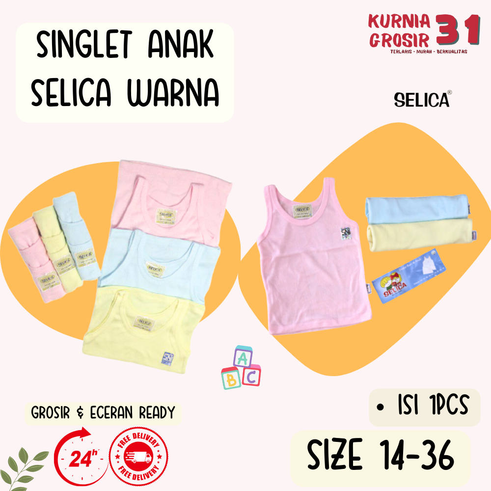 Singlet Anak SELICA INACO Warna / Kaos Dalam Anak