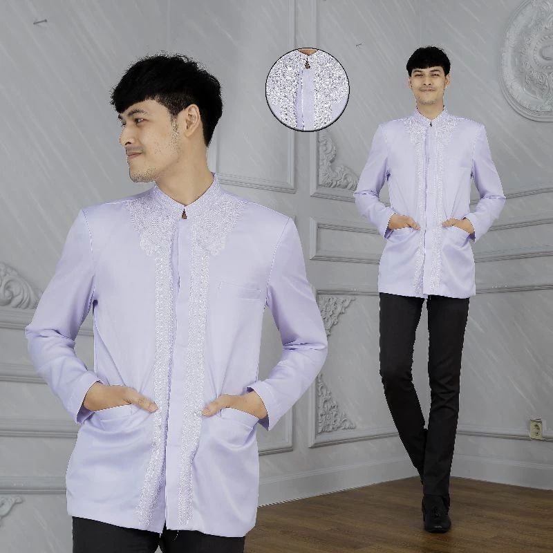 Jas Koko Putih Senada | Koko Pria | Koko Lebaran