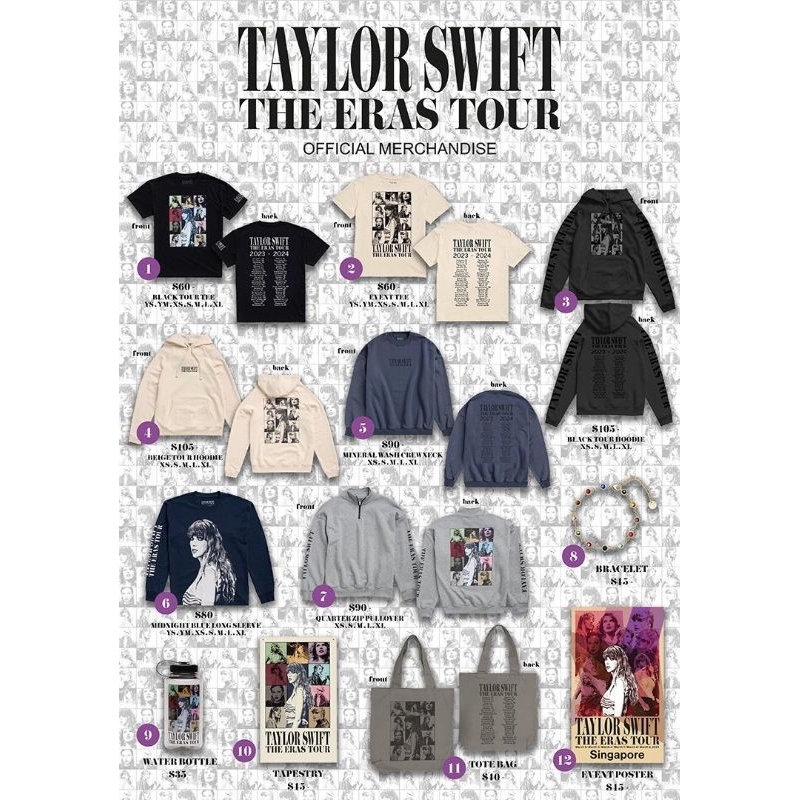 OPEN PO TAYLOR SWIFT ERAS TOUR MERCH SINGAPORE SINGAPUR PALING MURAH SWEATER | Nowsan.id