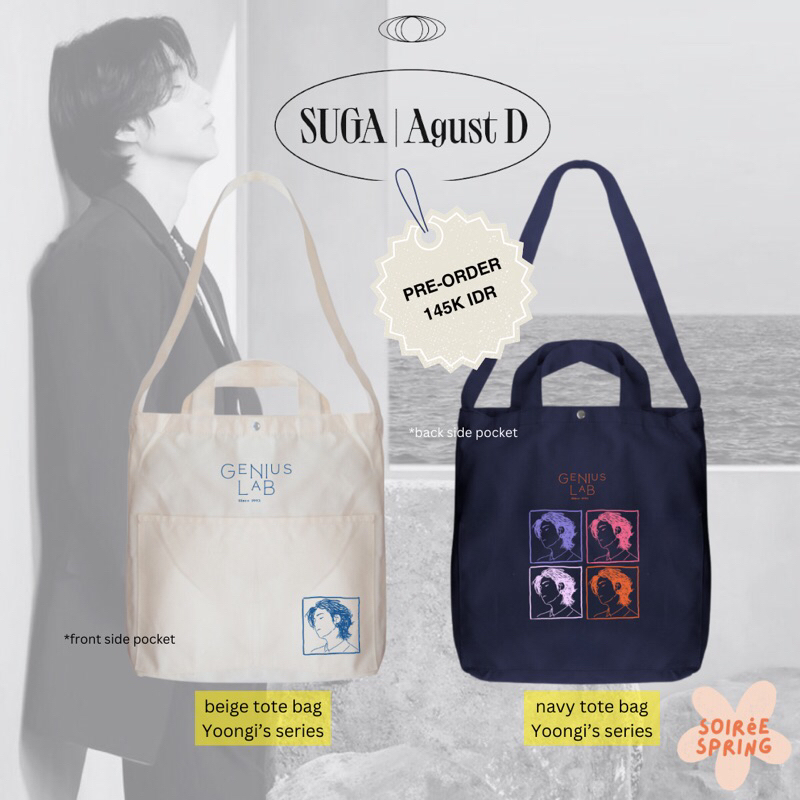 Suga BTS Tote Bag | Suga BTS Merch | Suga BTS Birthday | Tas Suga BTS Yoongi