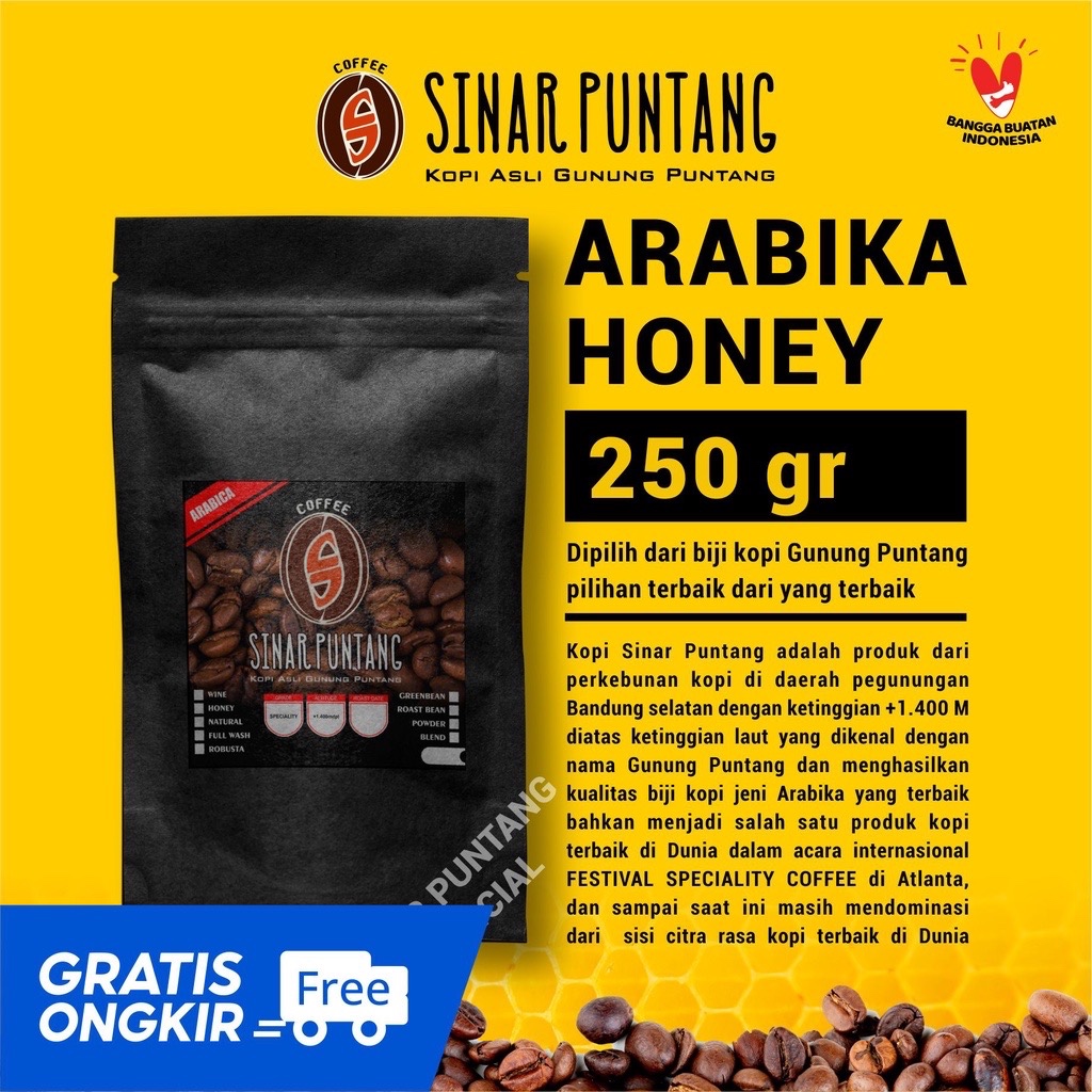 

KOPI SINAR PUNTANG ARABIKA HONEY (250 gr)