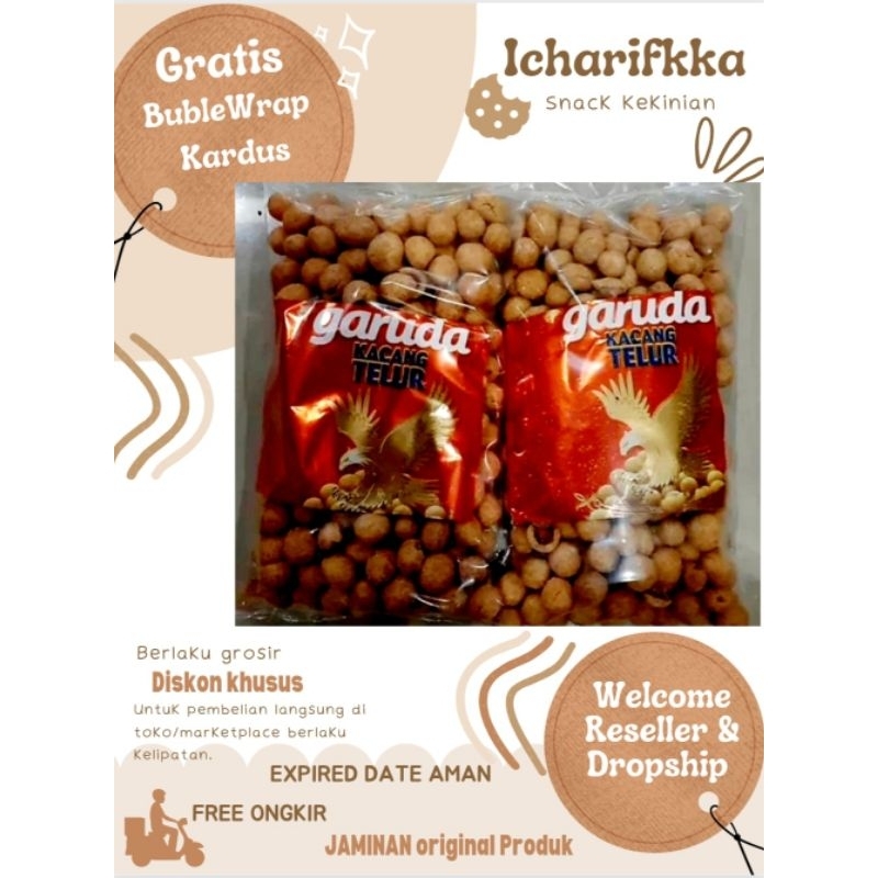 

TERMURAH PROMO DISKON SNACK KILOAN INDOFOOD BRANDED ORI CEMILAN CAMILAN Kacang Telor Garuda ready