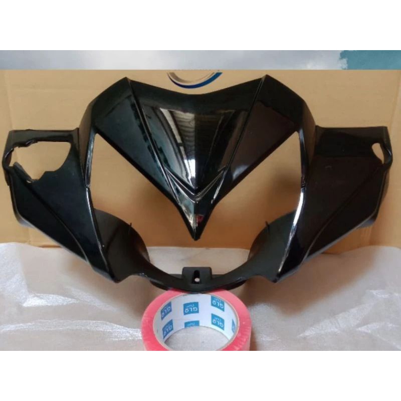 Batok/Cover lampu depan Supra x 125 new/Batman Hitam + visor