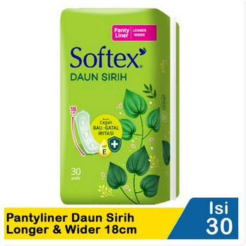 

[MM] SOFTEX DAUN SIRIH PANTYLINER LONGER & WIDER + GREEN TEA / NON PERFUME 30'S