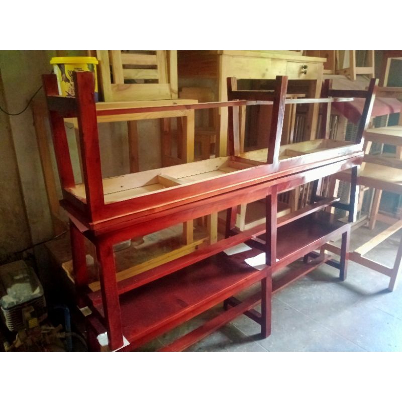 Kursi warung.Kursi panjang.Kursi panjang kayu.Kursi cokelat.Kursi kayu.
