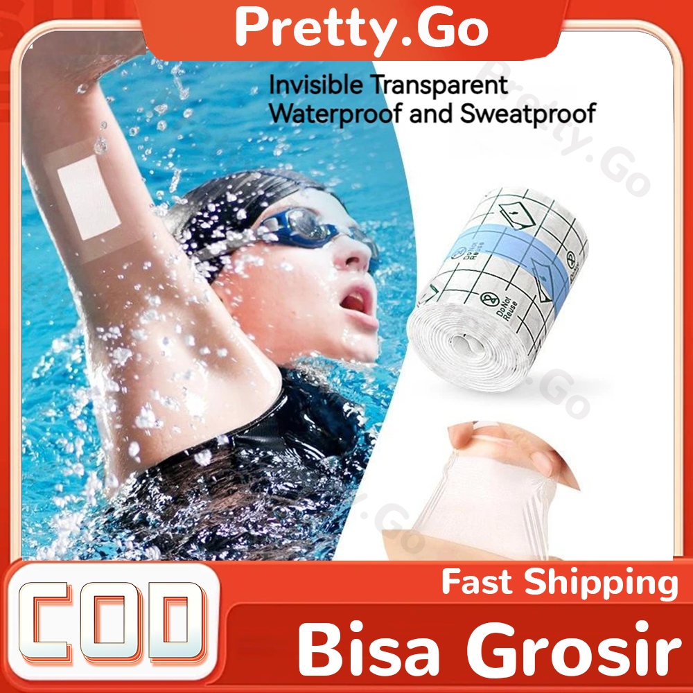 Perban Anti Air 5m/10m Film Perbaikan Pasca Operasi Transparent Film Dressing Roll Anti Luka Plester