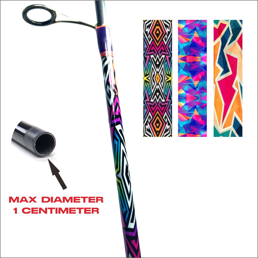 decal stiker joran custom rod tinggal tempel