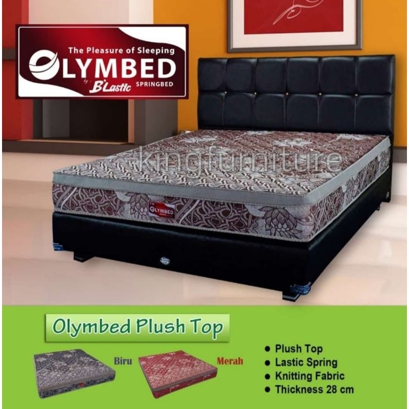 PROMO [FULL SET] Springbed Olymbed pakai lapisan plushtop + divan
