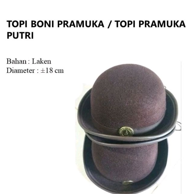 TOPI BONI PRAMUKA/ TOPI PRAMUKA PUTRI SD.SMP.SMA