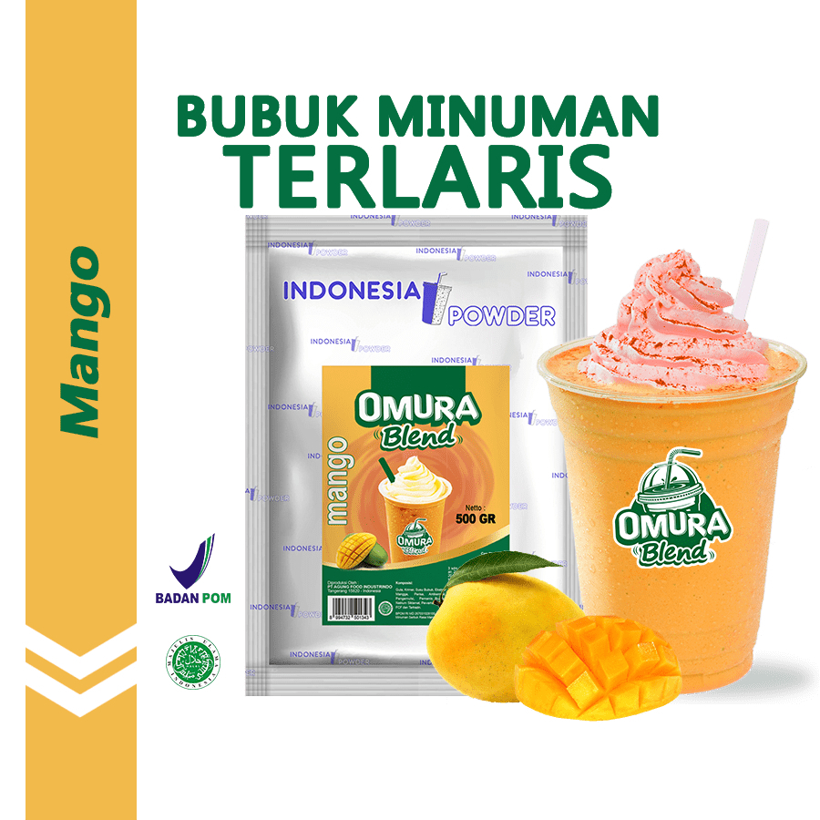 

Bubuk Premium Mango 500 gr / Mangga / Indonesia Powder / Bubuk Minuman Omura Blend /Bubuk Minuman Boba