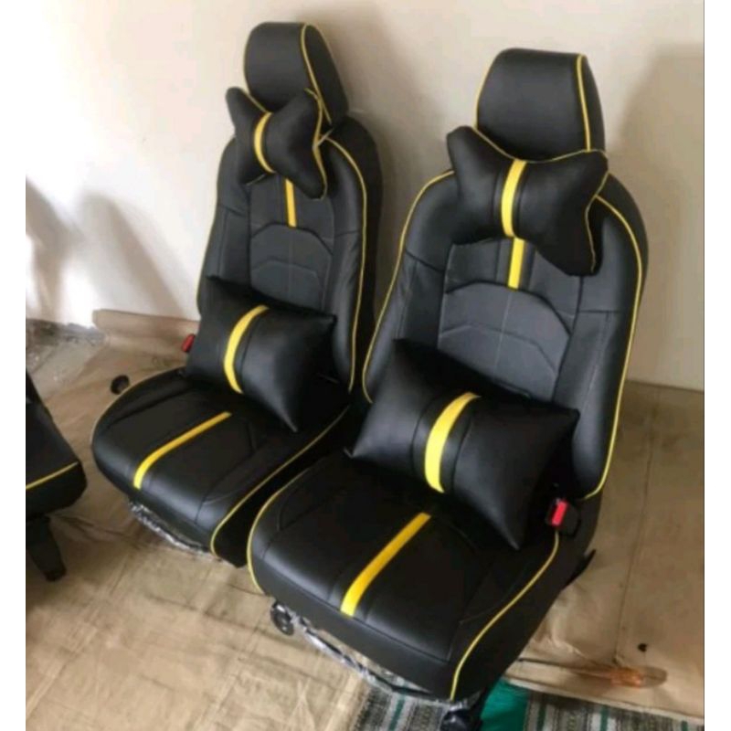 Sarung Jok Mobil Brio RS 2016 - 2023 cover jok mobil brio full set 2 baris bahan oscar