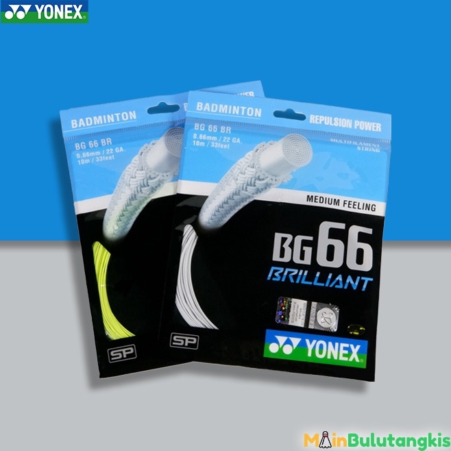 Senar Raket Badminton  Senar Yonex BG 66  BG 66 Brilliant Original d Premium