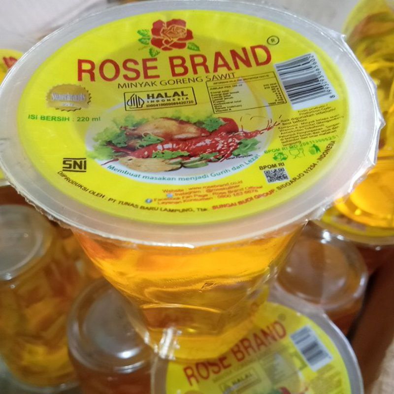 

minyak goreng 220ml // minyak rose brand 220ml // kemasan gelas