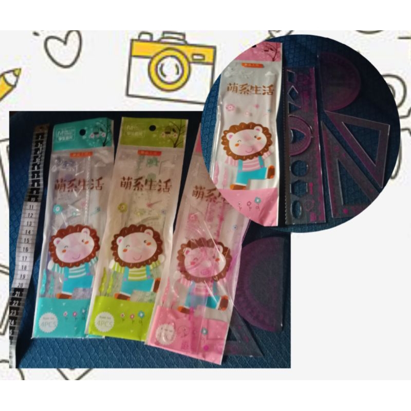 

GROSIR 24 BUAH PENGGARIS SET ISI 4 BENTUK SEGITIGA PANJANG 20CM BUSUR KEMASAN KANTONG MOTIF GAMBAR HEWAN MIMISHU WARNA TRASPARAN