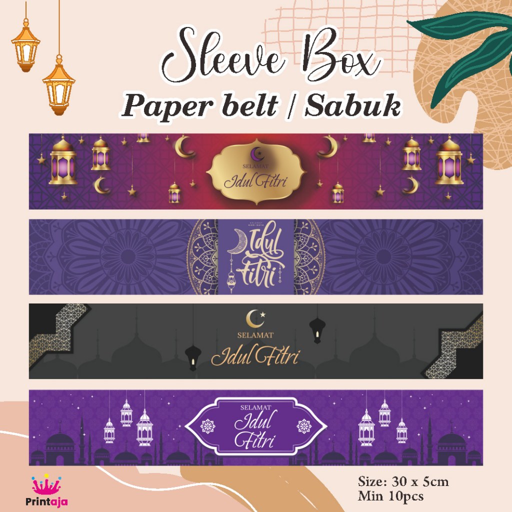 

{READY STOCK} Edisi 3 Paper Belt Lebaran Idul Fitri | Sabuk Kertas Panjang Parcel Lebaran Idul Fitri | Sabuk Toples Ramadhan Idul Fitri | Label Panjang keranjang kue | Sleeve Paper | Sabuk Box