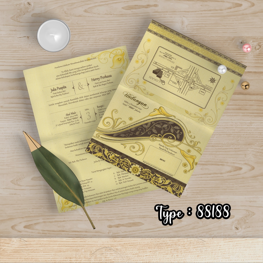 SURAT UNDANGAN ERBA TEMA 88191 LUX PREMIUM