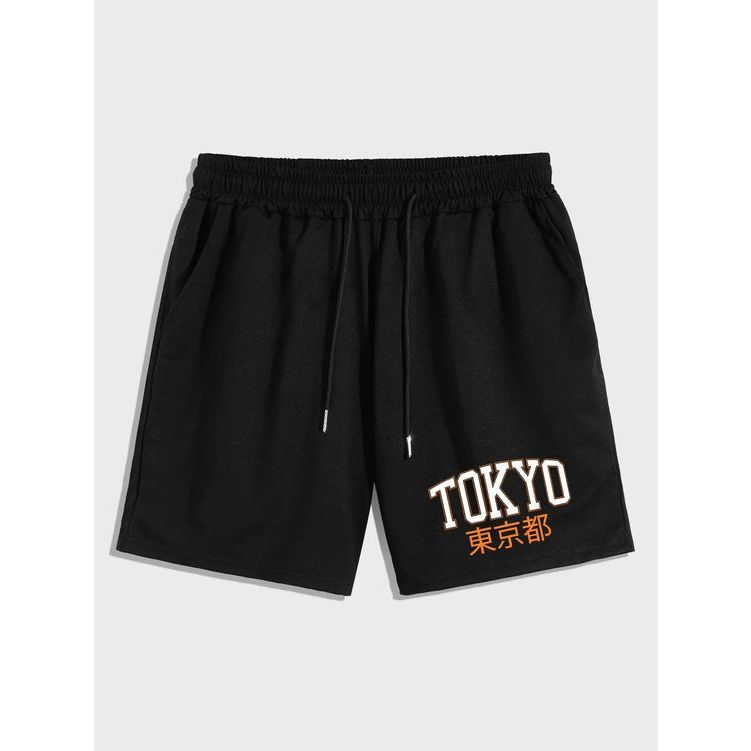 Celana Pendek Boardshort Pria Boxer Pants motif TOKYO LETTER M-XXL