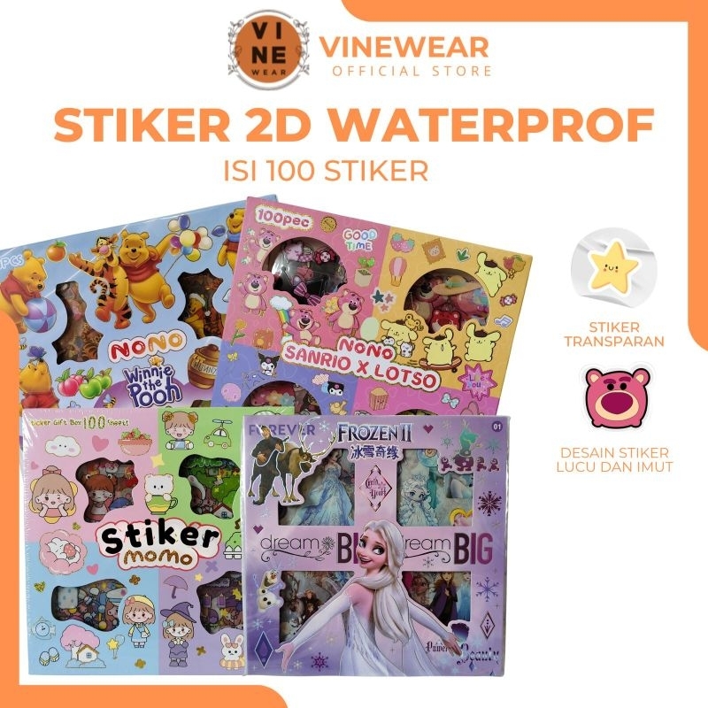 

Stiker 2D 100 Lembar Sticker Momo Kartun Korea Lucu Anti Air