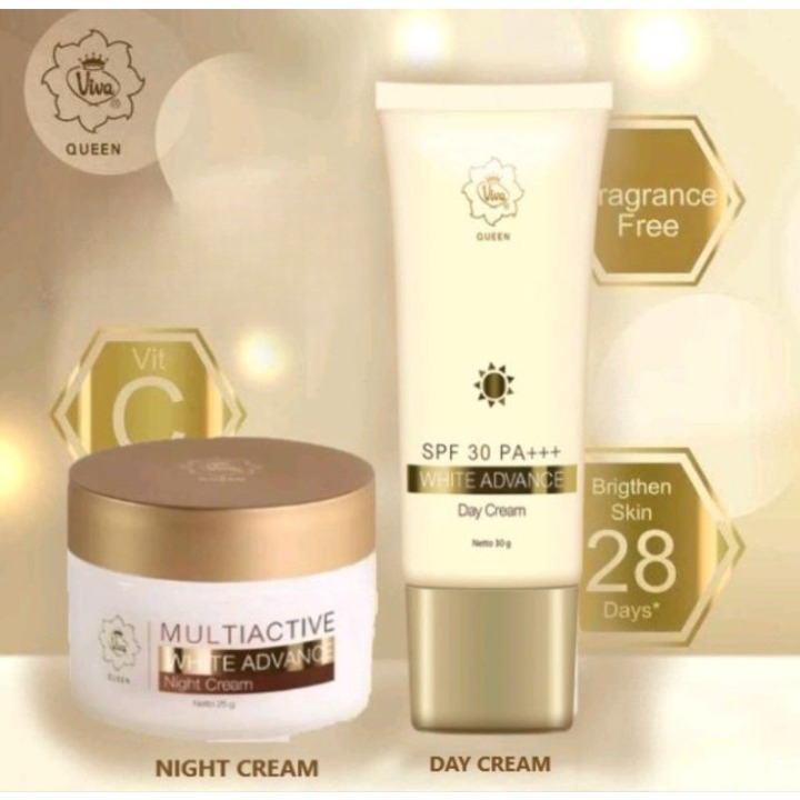 VIVA Queen White Advance Cream Siang & Malam