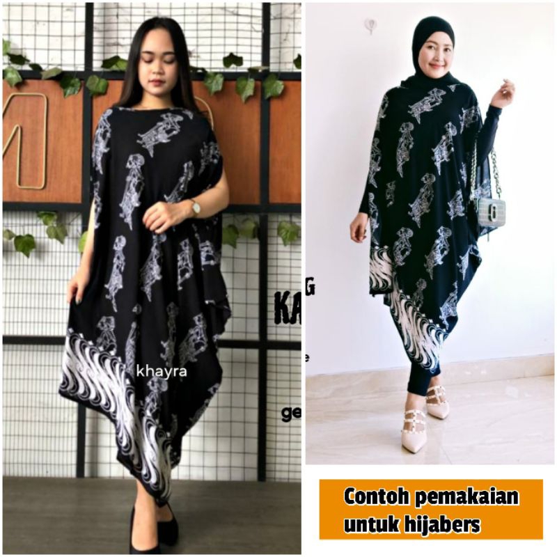 Kaftan Batik | Dress Batik Asimetris | Kaftan Kondangan
