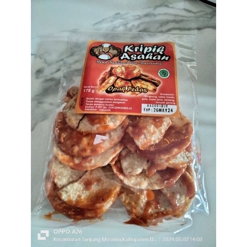 

Opak pedas kripik asahan