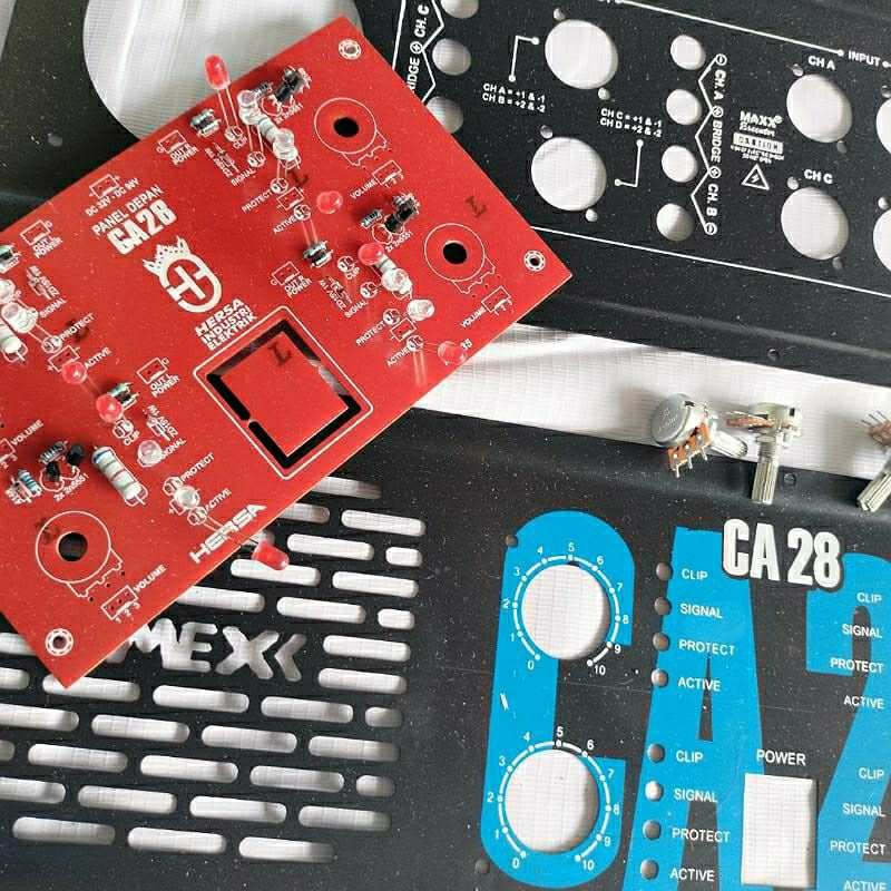 PANEL CA 28 PLAT CA28 POWER AMPLIFIER+knop   +pot aplus