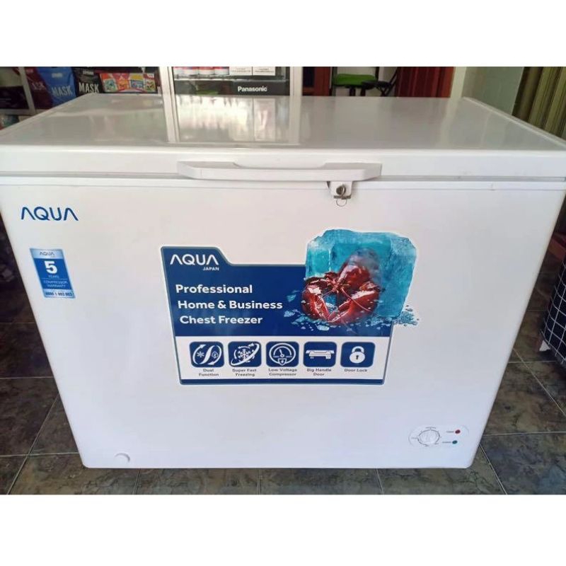 Chest Freezer AQUA AQF-160 / AQUA AQF160 (W/GC/FA) Box Pembeku 150 Liter
