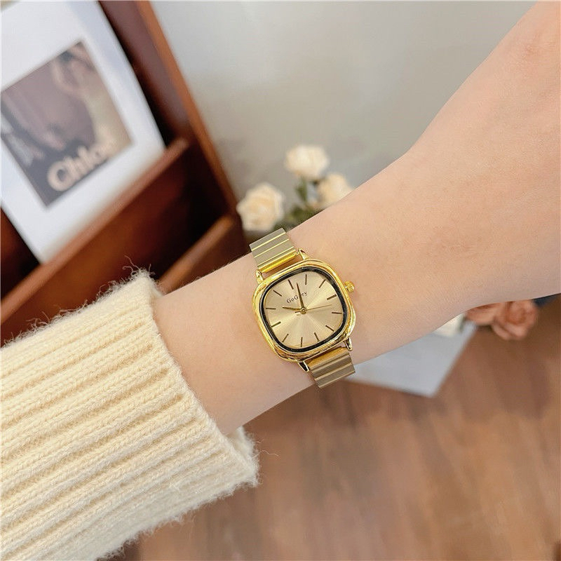 NEW Billie Jam Tangan Wanita Gogoey Analog Stainless Korean Fashion BS399 Jam Anti Air Jam Kotak Jam