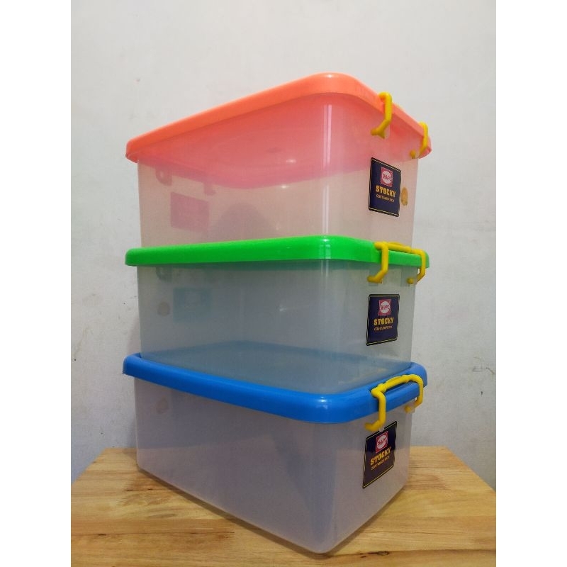 Container Box Shinpo 22Liter Stocky SIP 123-4 / Storage Box / Kotak Plastik Persegi Serbaguna 22L / 