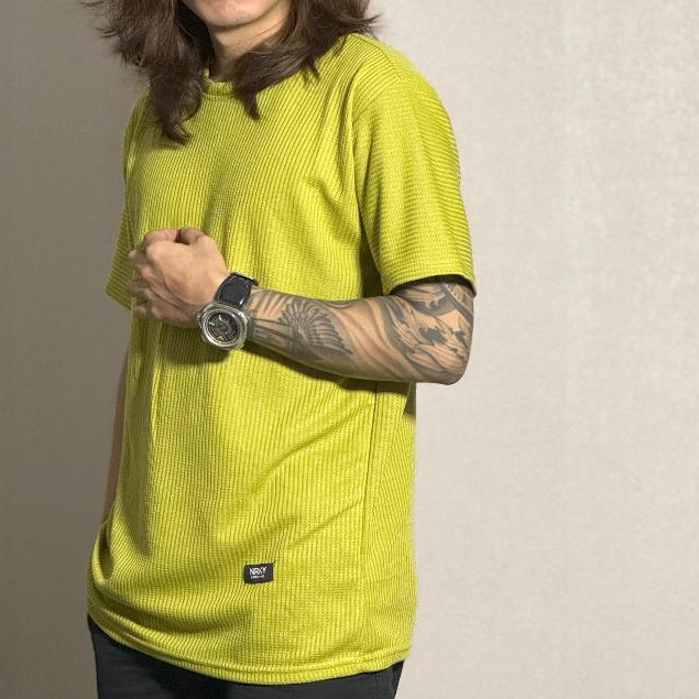 kaos distro kaos pria NRKY WAFLE BOLD bahan wafle bold reguler