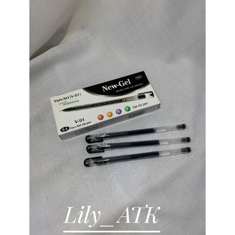 

Pulpen New Gel Van Art V-10 isi 12 pcs