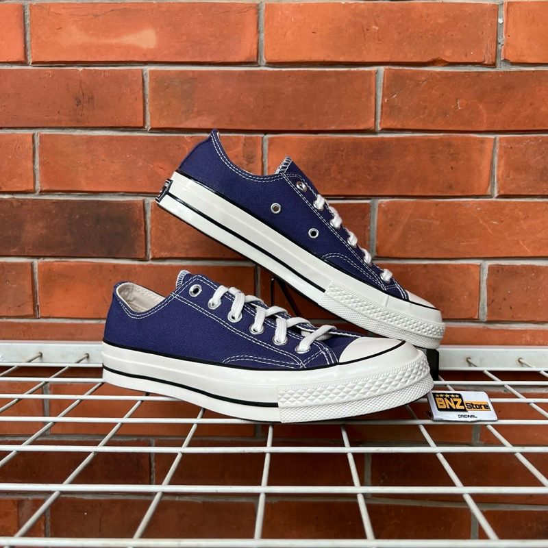 Sepatu Sneakers Pria Converse Chuck 70 Ox Uncharted Navy Waters/Egret/Black