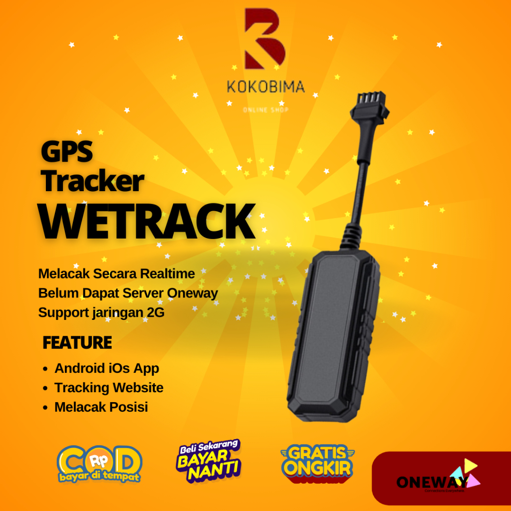 GPS Tracker Mobil Motor OneWay Wetrack 2 Pro [2G] Termurah
