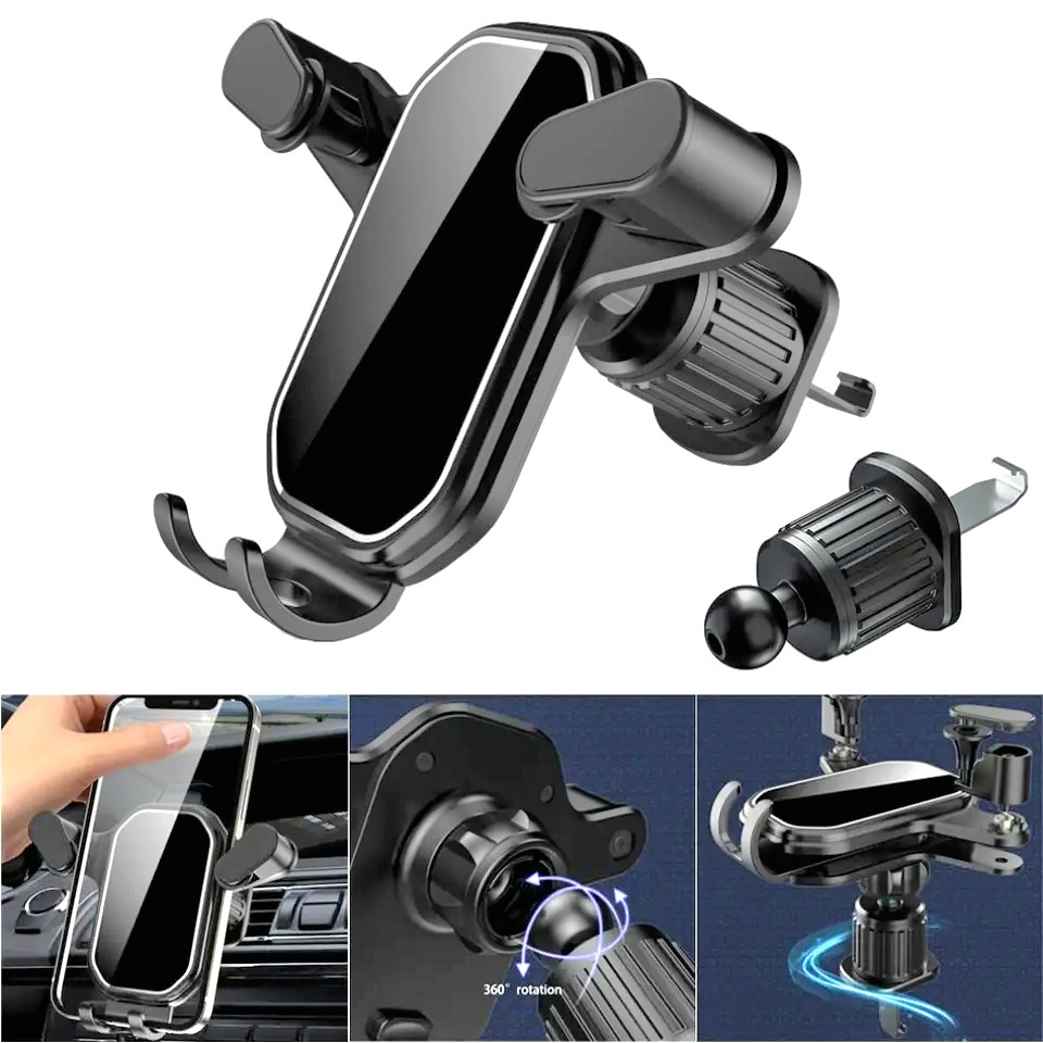 MH - Holder Ventilasi Ac Dudukan Hp AC Mobil Jepit Car Holder D62