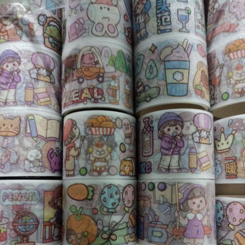 

glitter tape selotip lucu