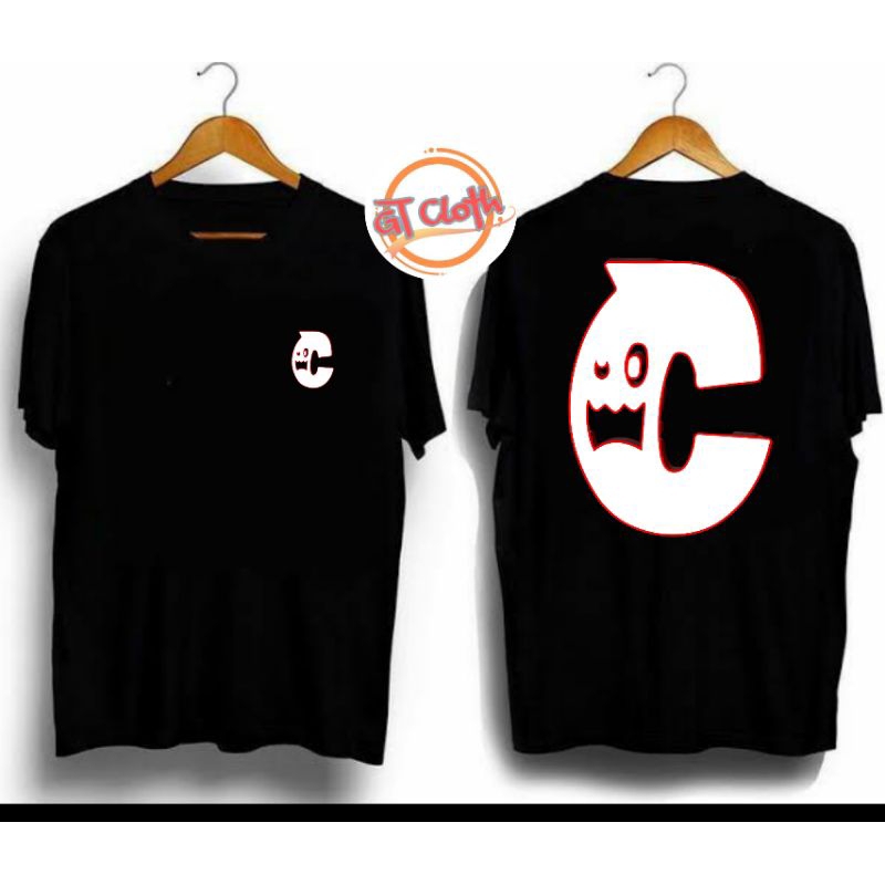 LOGO Inisial Nama Huruf C Monster Baju Kaos Distro Premium Pria Wanita Combed30s