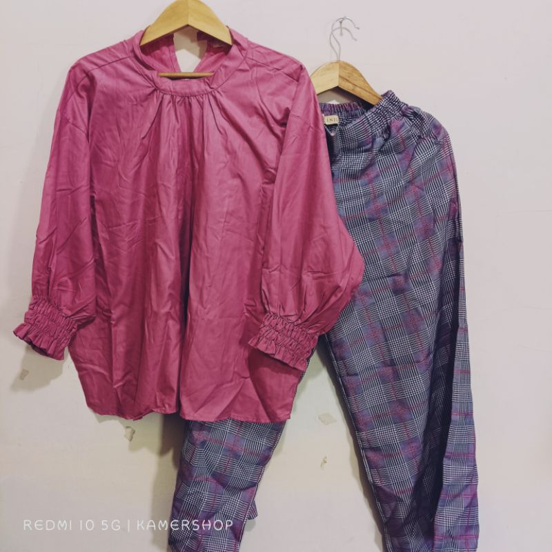 SETCEL / SETELAN CELANA PANJANG WANITA BY INJI ORIGINAL