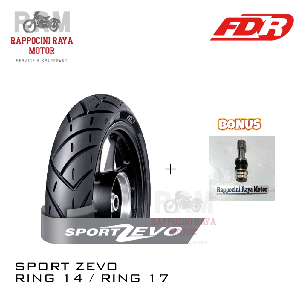 BAN FDR ZEVO 100/80-14 BAN MOTOR TUBELESS RING 14 FREE PENTIL
