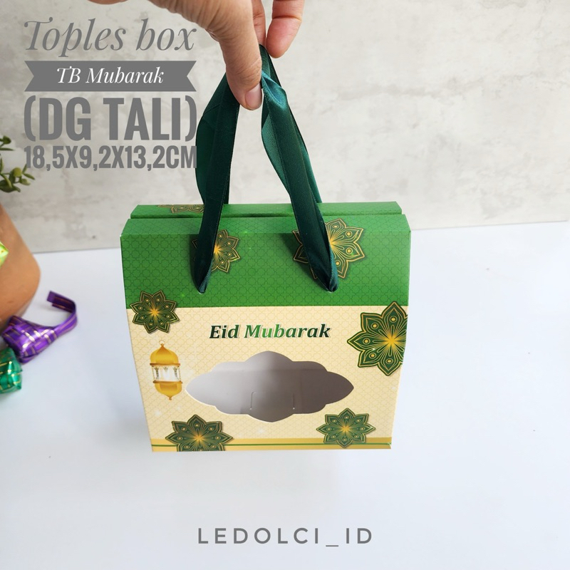 

BOX TOPLES COOKIES LEBARAN IDUL FITRI MODEL TRAPESIUM HIJAU MUDA